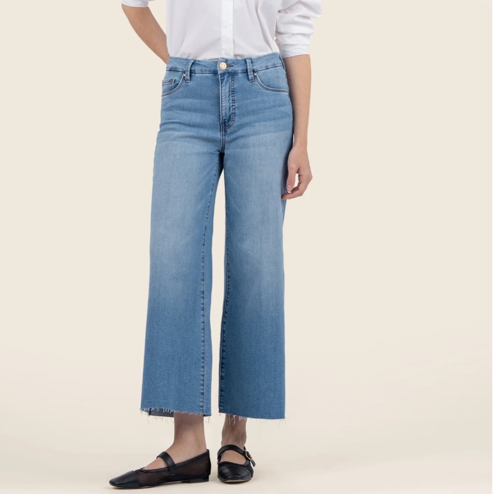 KUT Denim Megan High-Rise Ankle Crop Jeans (NWT)